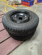 4 winterbanden 165/80 R13 gemonteerd op een metalen velg, Auto-onderdelen, Banden en Velgen, Ophalen, Gebruikt, Winterbanden, 165 mm