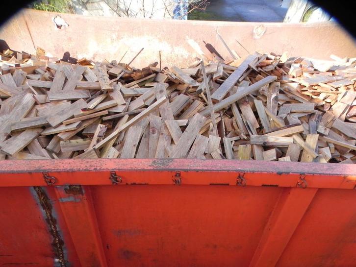 Kachel/haardhout container 12m³, Tuin en Terras, Brandhout, Blokken, 6 m³ of meer, Ophalen