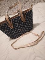 Sac bleu marine beige Moyen neuf, Enlèvement, Bleu