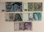 Billets en marks allemands, Timbres & Monnaies, Billets de banque | Europe | Billets non-euro, Enlèvement ou Envoi, Allemagne