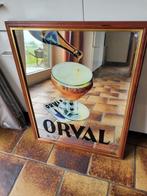 Magnifique ancien miroir publicitaire ORVAL, Minder dan 100 cm, Minder dan 50 cm, Rechthoekig, Ophalen of Verzenden