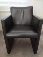 Lederen 'club' zeteltje, Huis en Inrichting, Fauteuils, Ophalen, Gebruikt, Minder dan 75 cm, Leer