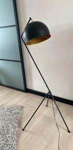 Vloerlamp zwart metaal goud spiraallamp inc., Ophalen, Gebruikt, 100 tot 150 cm, Metaal
