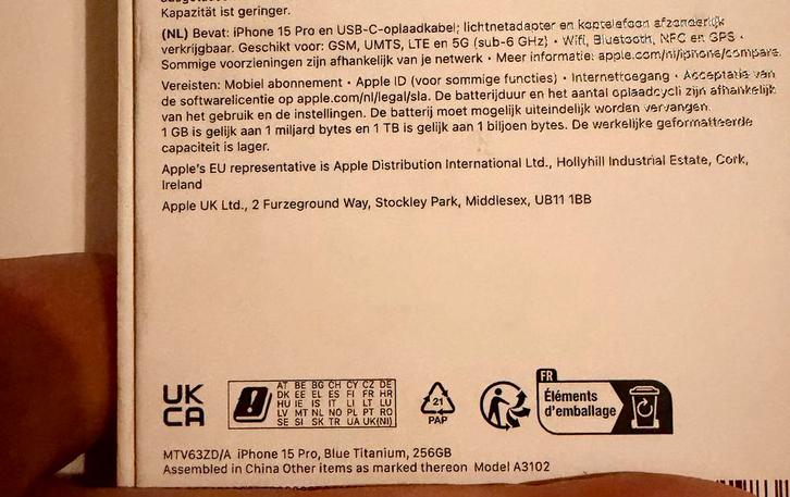 Apple iPhone 15 Pro, Telecommunicatie, Mobiele telefoons | Apple iPhone, 256 GB, iPhone 15 Pro, Blauw, Ophalen of Verzenden