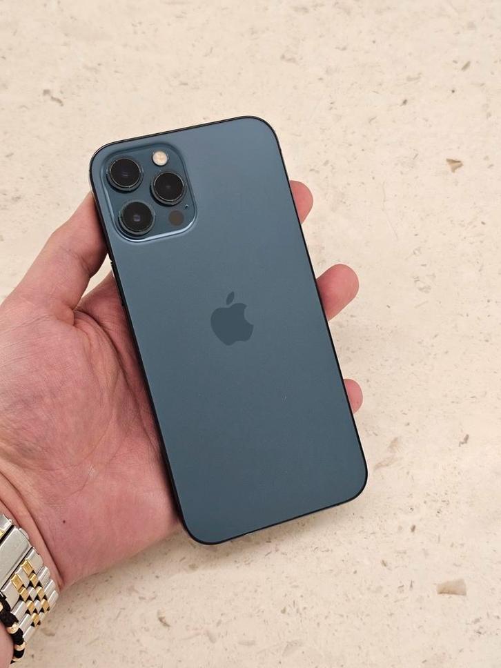 IPHONE 12 PRO MAX 5G 128GB PACIFIC BLUE, Telecommunicatie, Mobiele telefoons | Hoesjes en Screenprotectors | Apple iPhone, Zo goed als nieuw