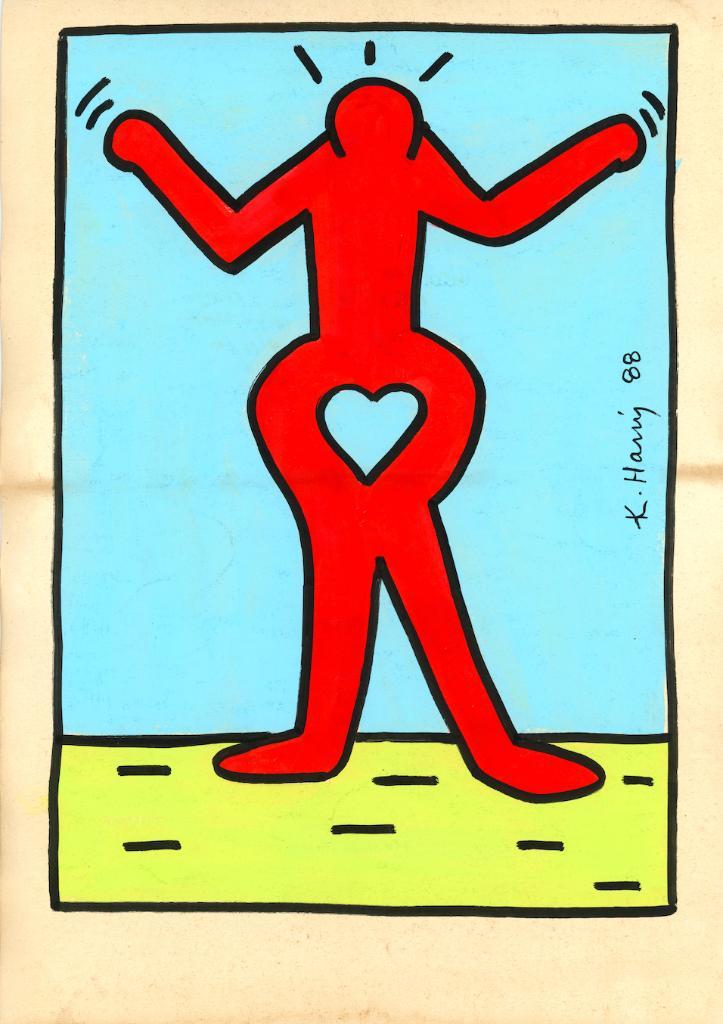 Keith Haring Artwork, Antiek en Kunst, Kunst | Schilderijen | Modern, Ophalen of Verzenden