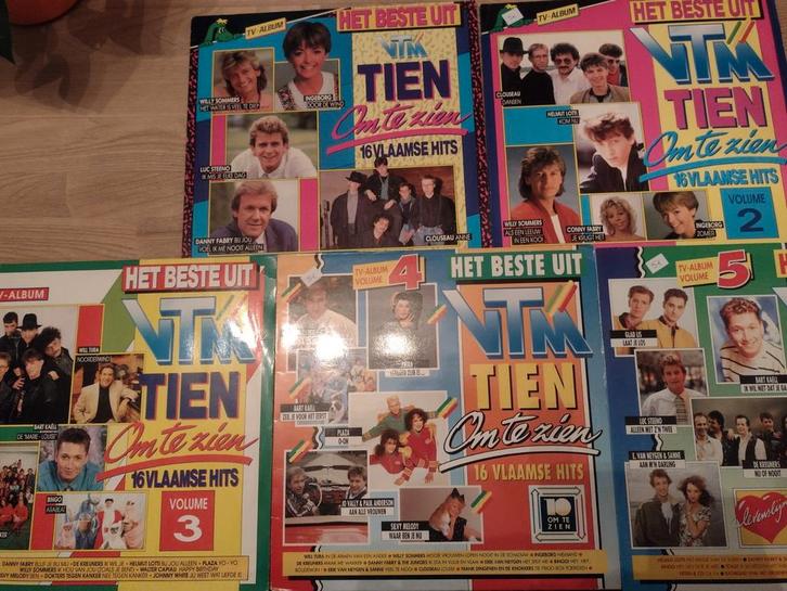 LOT: 5 x LP TIEN OM TE ZIEN: WILL TURA-KREUNERS-CLOUSEAU, Cd's en Dvd's, Vinyl | Nederlandstalig, Gebruikt, Levenslied of Smartlap