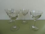 Vier oude cocktailglazen wijnglazen, Verzamelen, Ophalen of Verzenden, Gebruikt, Borrel- of Shotglas