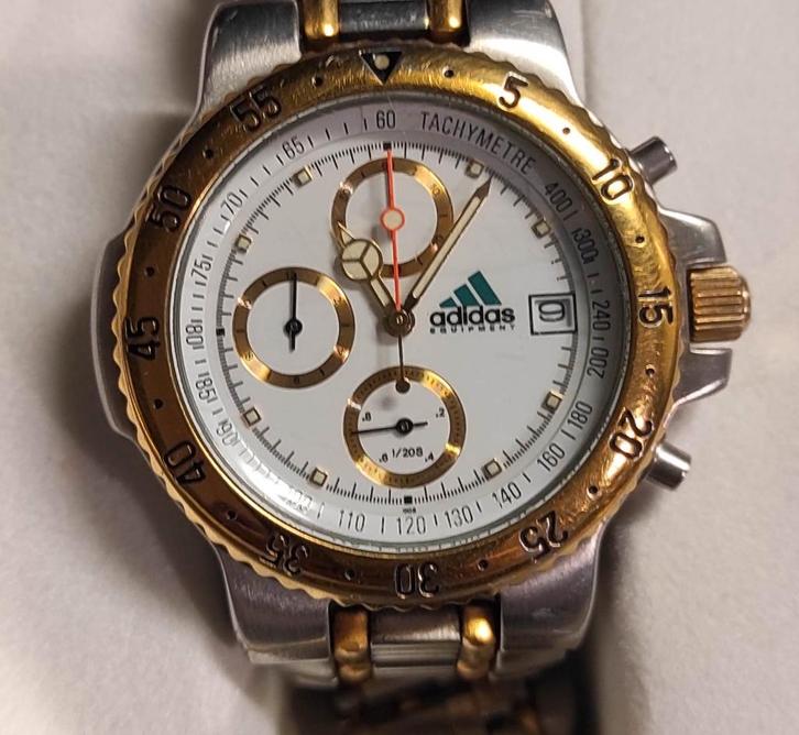 Vintage horloge heren Adidas Certficaat jaar 2000, Handtassen en Accessoires, Horloges | Heren, Zo goed als nieuw, Polshorloge