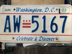 USA license plate Washington DC, Zo goed als nieuw, Verzenden