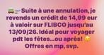 Trajet FLIBCO, valable jusqu’au 13/09/26, Tickets & Billets, Transports en commun, Bus, Métro ou Tram, Autres types