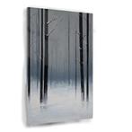 Peinture sur verre Winter Forest 100x150cm + système d'accro, Antiquités & Art, Envoi