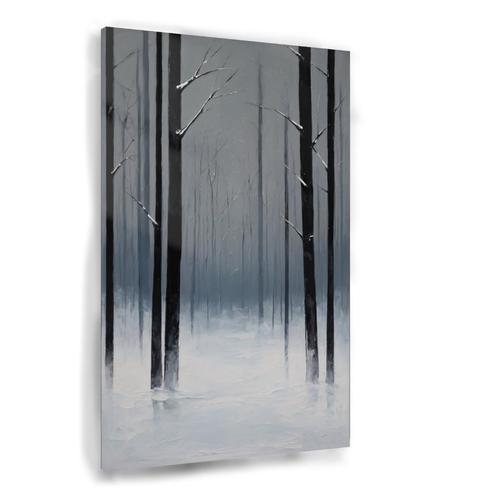 Peinture sur verre Winter Forest 100x150cm + système d'accro, Antiquités & Art, Art | Peinture | Abstraite, Envoi