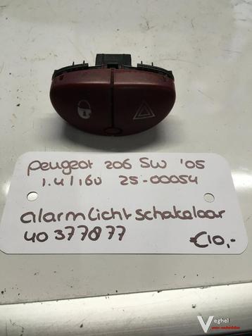 Peugeot 206 Sw 1.4 16v 2005 2500054   Alarmlichtschakelaar 4 beschikbaar voor biedingen