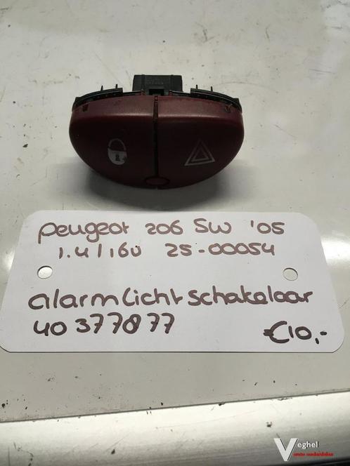 Peugeot 206 Sw 1.4 16v 2005 2500054   Alarmlichtschakelaar 4, Auto-onderdelen, Dashboard en Schakelaars, Gebruikt, Ophalen of Verzenden
