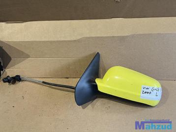 GOLF 4 MK4 Links geel spiegel handmatig left yellow mirror, Auto-onderdelen, Gebruikt, Volkswagen