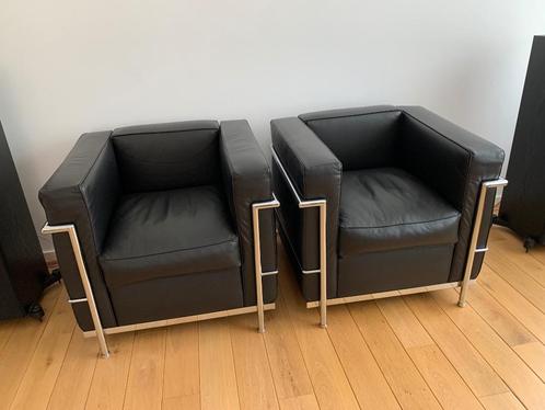 Set clubzetels, Huis en Inrichting, Fauteuils, Nieuw, Leer, Metaal, 50 tot 75 cm, Minder dan 75 cm, Ophalen