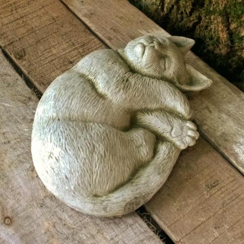 Betonnen tuinbeeld - kat, Tuin en Terras, Tuinbeelden, Nieuw, Dierenbeeld, Beton, Ophalen of Verzenden