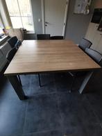Tafel met alu poten 1m40 op 1m40 breed, Huis en Inrichting, Ophalen