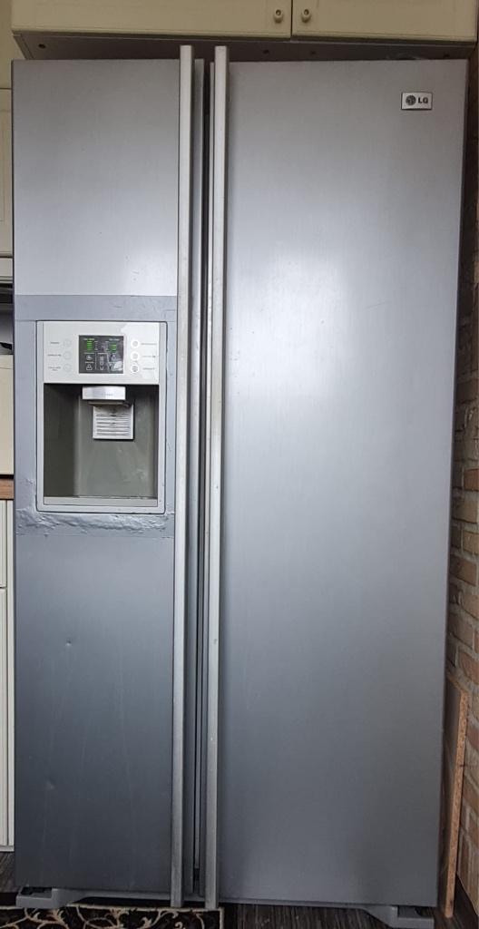 Amerikaanse koelkast, Elektronische apparatuur, Koelkasten en IJskasten, Gebruikt, Met aparte vriezer, 200 liter of meer, 160 cm of meer