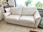 Lederen Sofa 3-zits Converteerbare bank Licht Beige, Cuir, Enlèvement, Utilisé