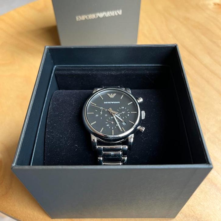 Emporio Armani herenhorloge van roestvrij staal | AR1853, Handtassen en Accessoires, Horloges | Heren, Gebruikt, Polshorloge, Overige merken