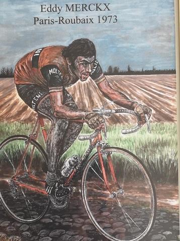 Eddy Merckx portret in Molteni outfit beschikbaar voor biedingen