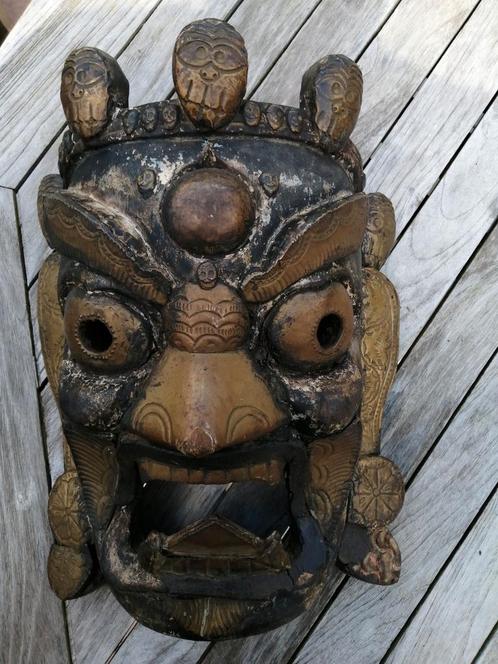Mahakala masker uit Nepal, Antiek en Kunst, Kunst | Niet-Westerse kunst, Ophalen of Verzenden