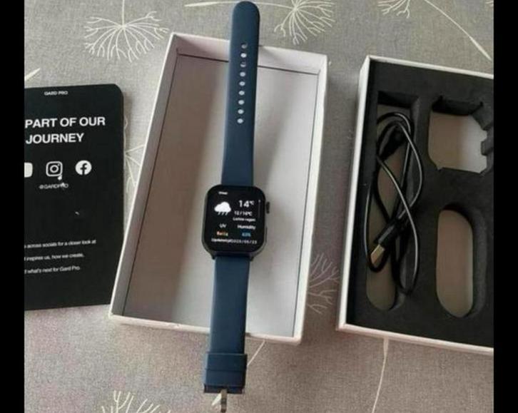 Gard pro health smartwatch 3, Handtassen en Accessoires, Smartwatches, Nieuw, Android, Blauw, Calorieverbanding, Hartslag, Slaap