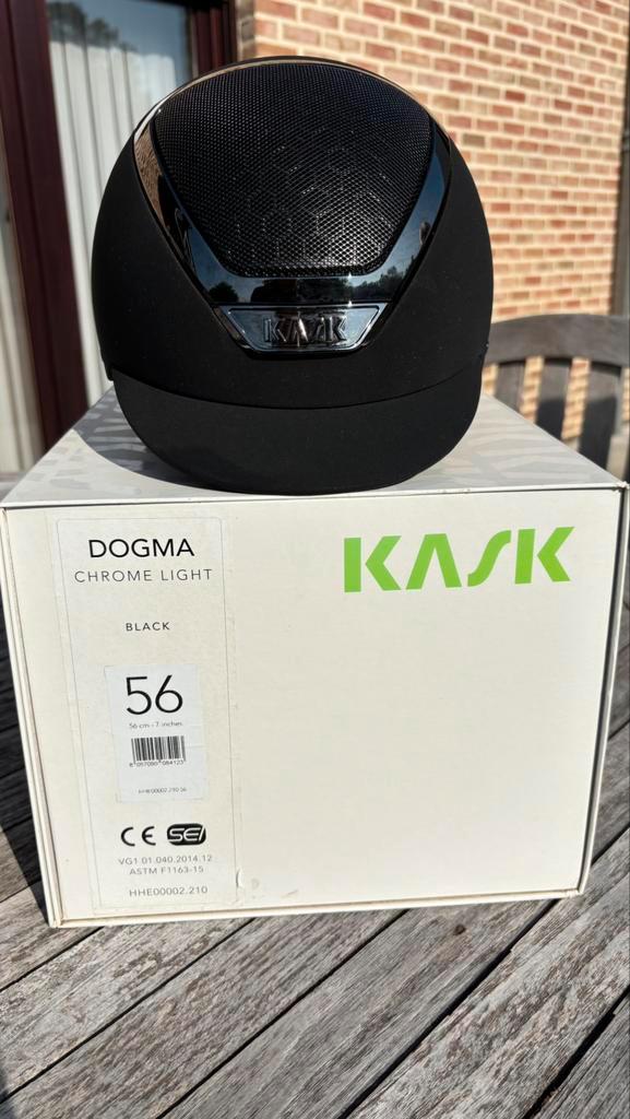 KASK Dogma chrome light – Black, Dieren en Toebehoren, Paardrijkleding, Zo goed als nieuw, Dames, Cap, Springen, Ophalen of Verzenden