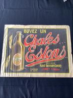 Affiche brasserie Quisenaire Lavendy Jumet Chales Estons, Collections, Marques de bière, Panneau, Plaque ou Plaquette publicitaire