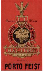 etiket porto H & C J Feist, Collections, Vins, Enlèvement ou Envoi, Neuf, Porto