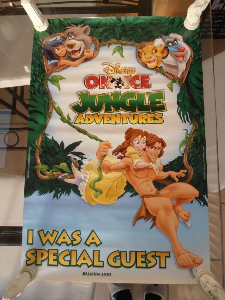 Poster "Disney on Ice – Jungle Adventures" – Belgium 2001, Verzamelen, Posters, Gebruikt, Film en Tv, A1 t/m A3, Rechthoekig Staand