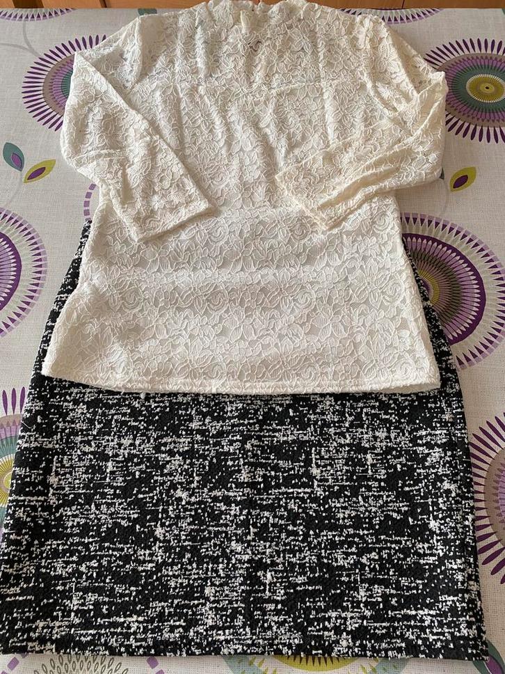 Amisu M blouse-set met kant en rok van Cassis, Kleding | Dames, Rokken, Ophalen of Verzenden