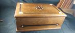 antiek houten kistje met ingelegd werk, Ophalen of Verzenden
