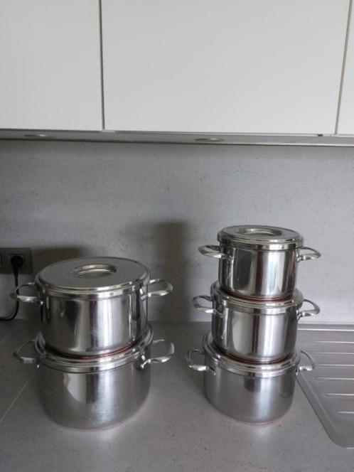 Kookpotten sus- inox - 18/10, Huis en Inrichting, Keuken | Potten en Pannen, Gebruikt, Inox, Keramische plaat, Ophalen