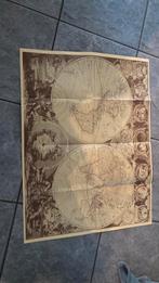 Poster oude wereldkaart, Verzamelen, Posters, Ophalen of Verzenden, Zo goed als nieuw