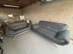 Salon gris, Maison & Meubles, Canapés | Sofas & Chaises Longues, Enlèvement, Utilisé, Quatre personnes ou plus, Synthétique