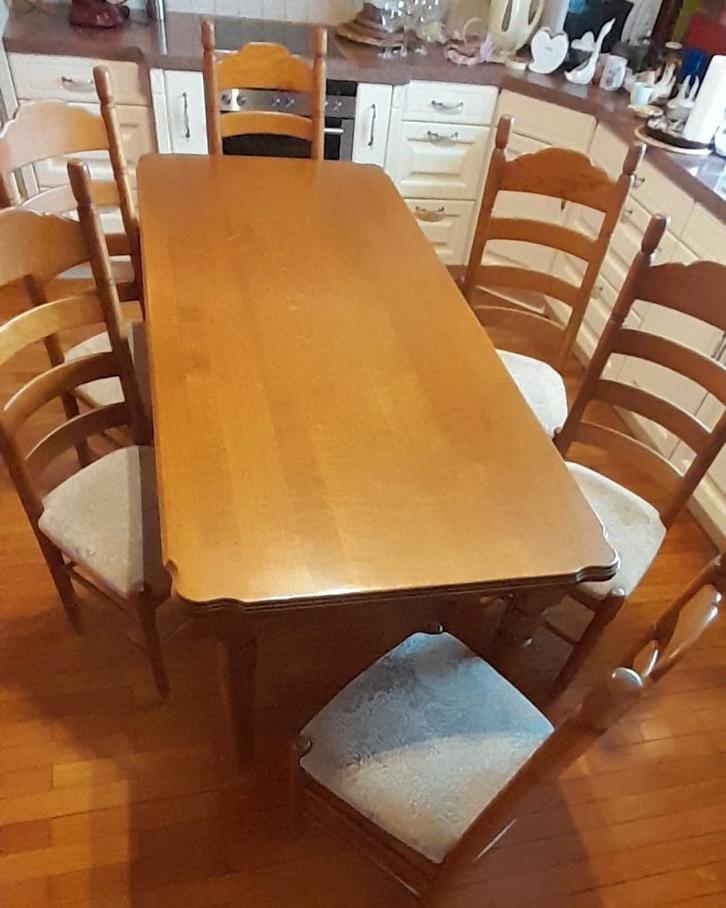 table et chaises cuisine ancien, Maison & Meubles, Tables | Tables à manger, Utilisé, 100 à 150 cm, 150 à 200 cm, Cinq personnes ou plus