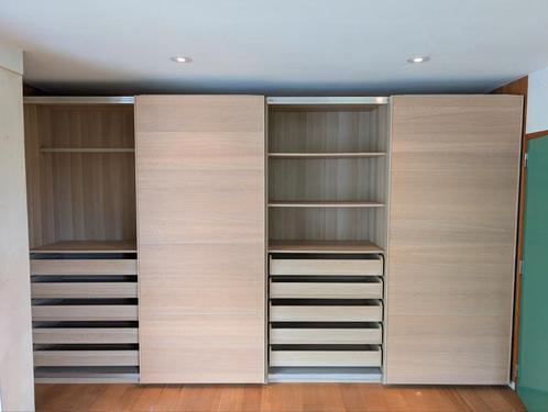 Kleerkasten ikea Pax 2x 2m in zeer goede staat., Huis en Inrichting, Kasten | Kleerkasten, Zo goed als nieuw, Eikenhout, Ophalen