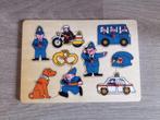 Houten vormenpuzzel / inlegpuzzel politie, Ophalen, Minder dan 10 stukjes, Nieuw, Van hout