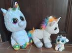 3 knuffels - eenhoorns, Kinderen en Baby's, Speelgoed | Knuffels en Pluche, Ophalen, Zo goed als nieuw, Overige typen