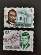 Burundi 1966 - Le prince Rwagasore et le président Kennedy, Timbres & Monnaies, Affranchi, Enlèvement ou Envoi, Autres pays