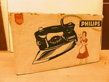 Vintage stoomstrijkijzer Philips beschikbaar voor biedingen