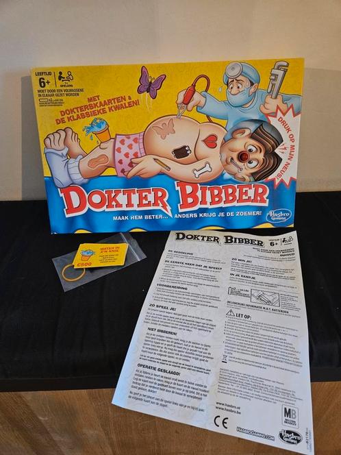 Dokter Bibber - Hasbro, Hobby en Vrije tijd, Gezelschapsspellen | Bordspellen, Zo goed als nieuw, Ophalen