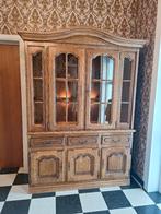 Armoire vitrine chêne, Avec tiroir(s), Comme neuf, 100 à 150 cm, Enlèvement