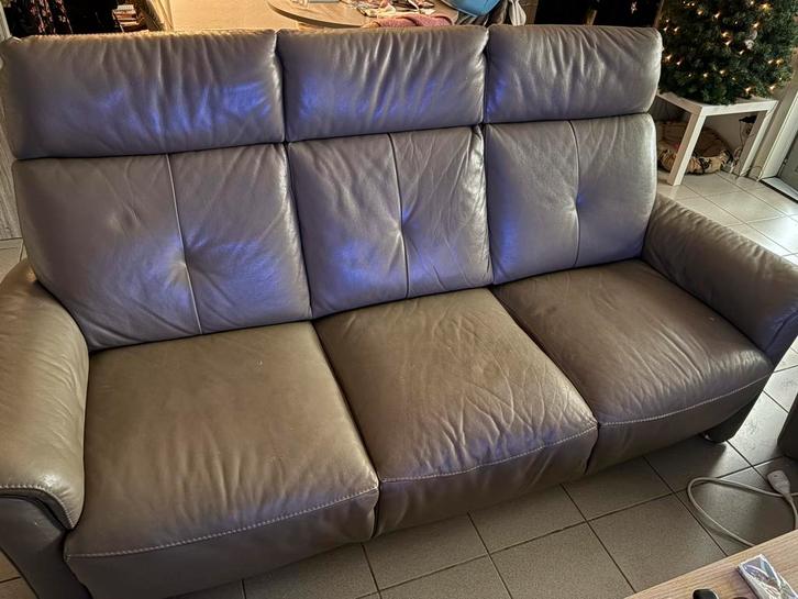 Zetels (geen stof), Huis en Inrichting, Zetels | Zetels, Gebruikt, Rechte bank, Overige maten, Overige materialen, Ophalen