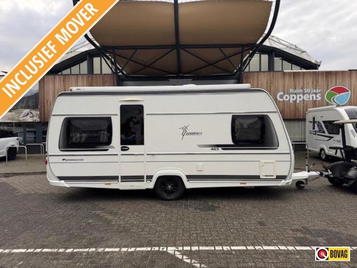 Fendt Tendenza 465 SFB 2019 + MOVER + LUIFEL!, Caravans en Kamperen, Caravans, tot en met 4, 1000 - 1250 kg, Rondzit, Fendt, Lengtebed