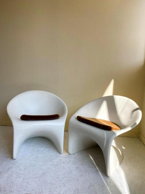Fauteuils van glasvezel uit het ruimtetijdperk uit de jaren, Huis en Inrichting, Fauteuils, Zo goed als nieuw, Overige materialen