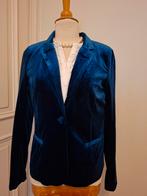 Safier blauw fluweel blazer v/h merk Kaffe, Kleding | Dames, Ophalen of Verzenden, Maat 36 (S), Blauw